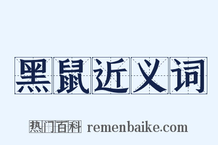 黑鼠近义词是什么意思的图片